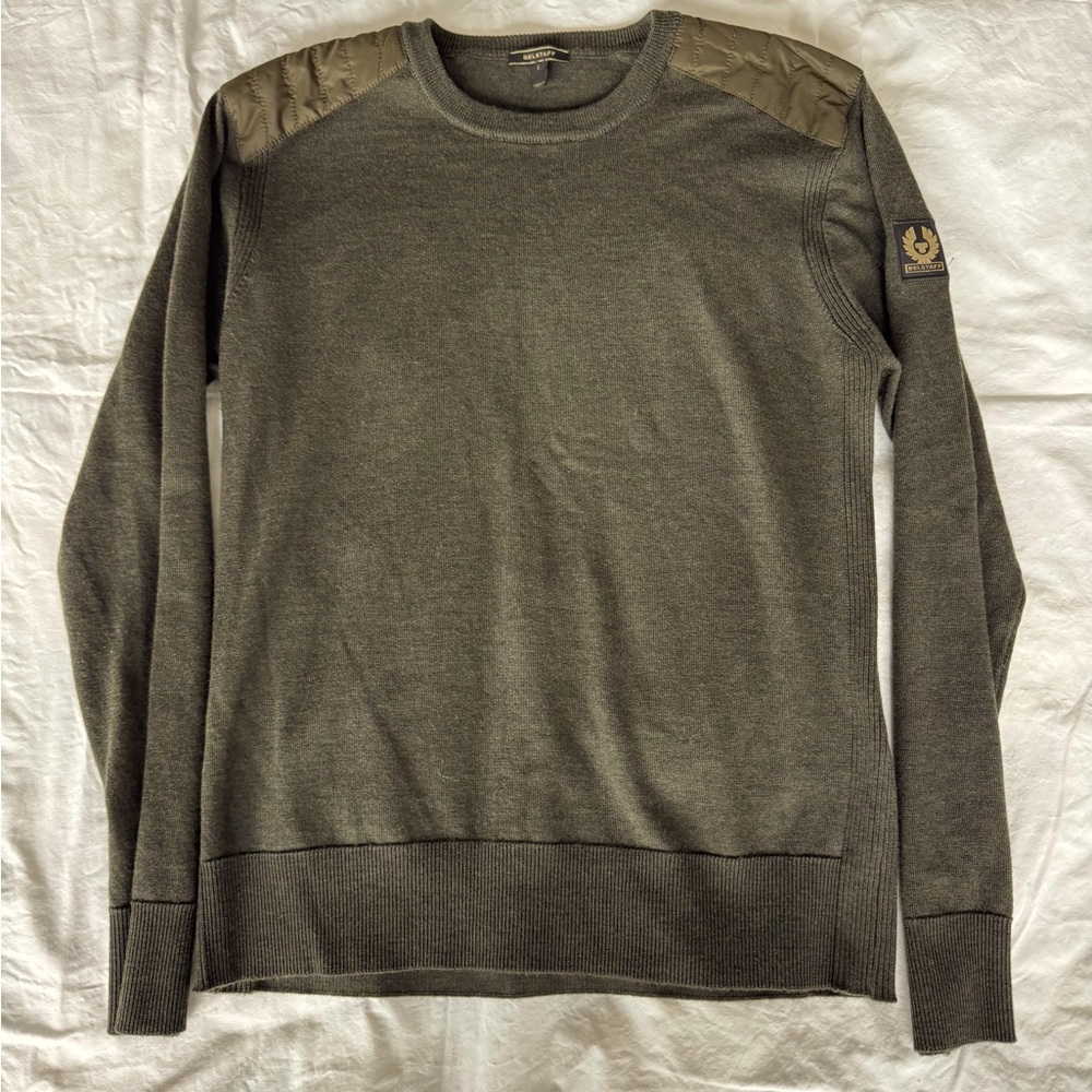 Belstaff, Men’s Crewneck sweater, army green, size L